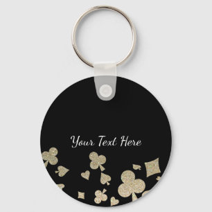Glitter Casino Keychain