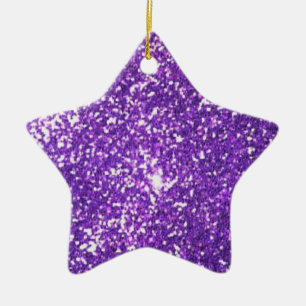 glitter ceramic ornament