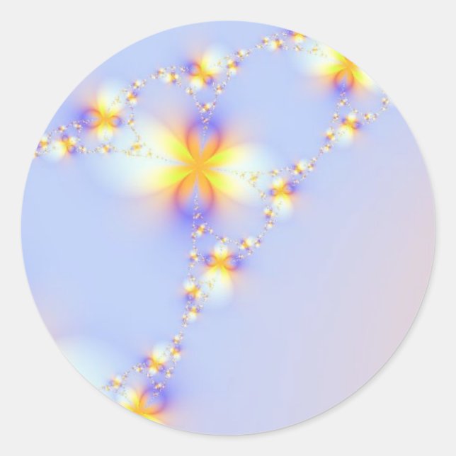 glitter chain classic round sticker (Front)