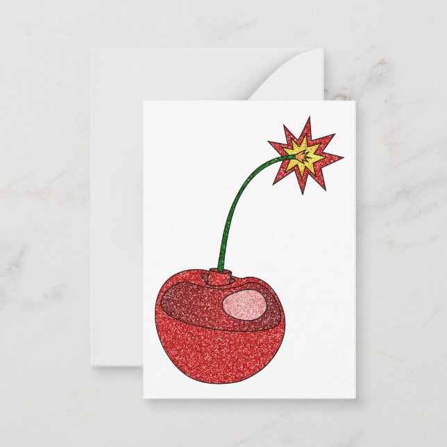 Glitter Cherry Bomb Card (Front)