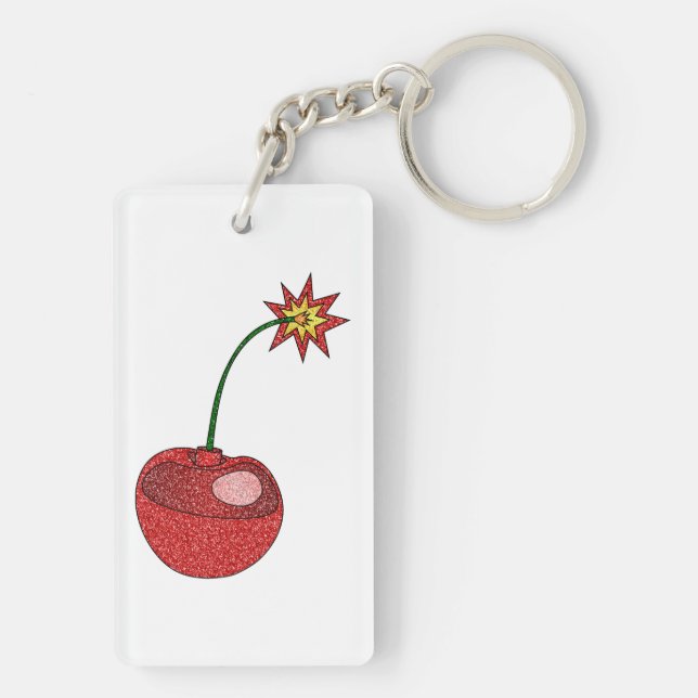 Glitter Cherry Bomb Keychain (Back)