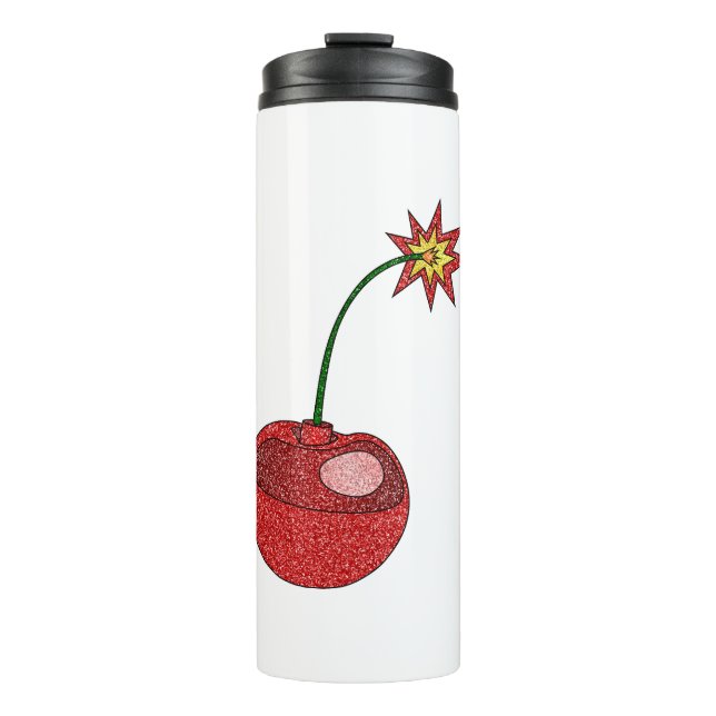 Glitter Cherry Bomb Thermal Tumbler (Front)