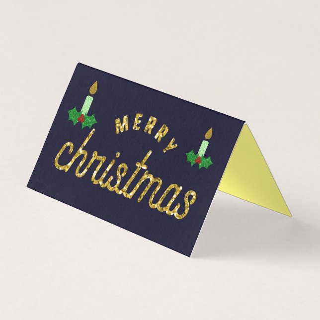 Glitter Christmas Candle Cards (Front)