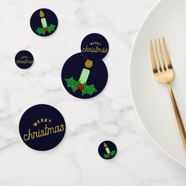 Glitter Christmas Candle Confetti (Group)