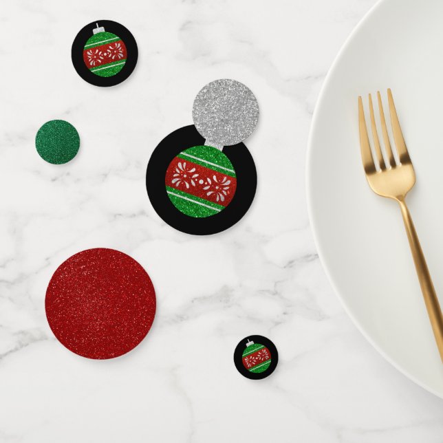 Glitter Christmas Ornament Confetti (Group)