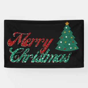 Glitter Christmas Tree Banner