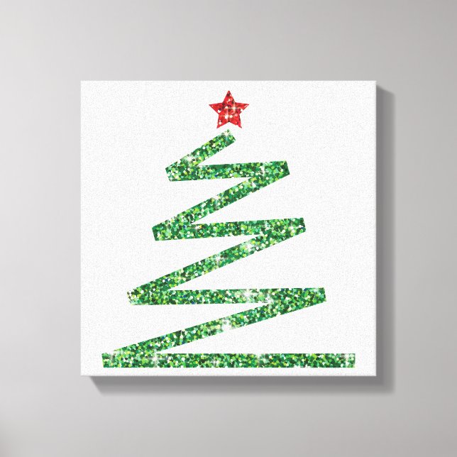 Glitter Christmas tree Canvas Print (Front)