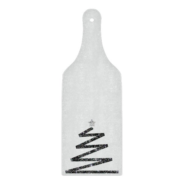 Glitter Christmas tree Cutting Board (Front)