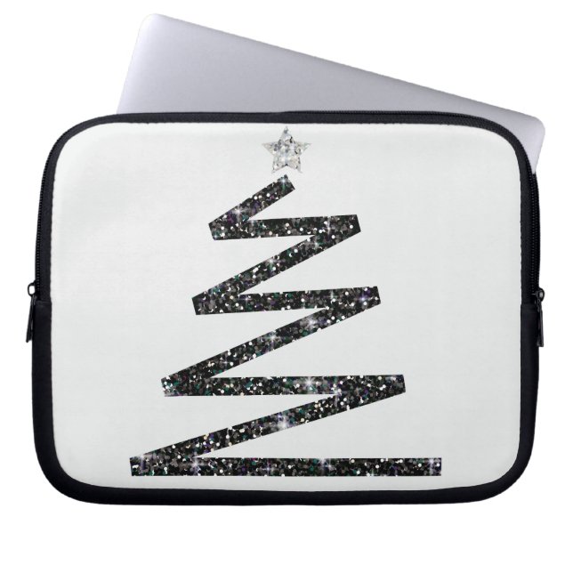 Glitter Christmas tree Laptop Sleeve (Front)