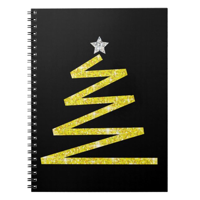 Glitter Christmas tree Notebook (Front)