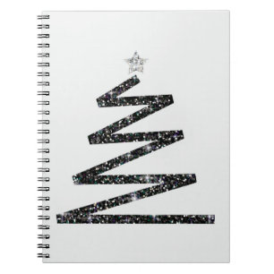 Glitter Christmas tree Notebook