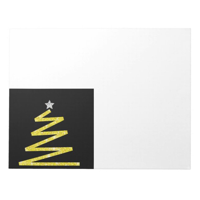 Glitter Christmas tree Notepad (Front)