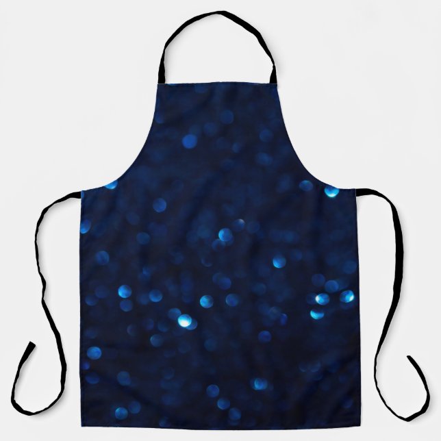 Glitter classic blue lights apron (Front)