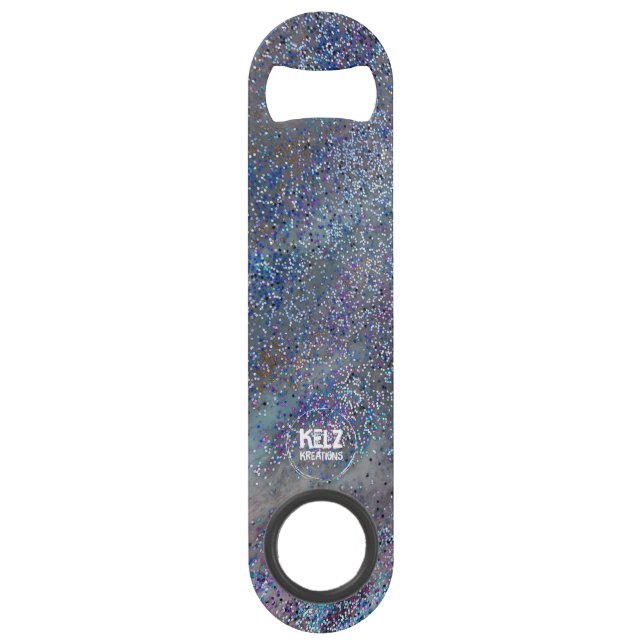 Glitter Colourful Stainless Steel Bottle Opener Bar Key (Back)
