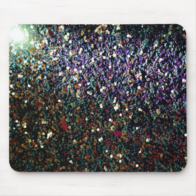 Glitter comet & stars mouse pad (Front)