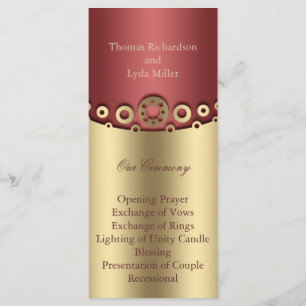 Glitter Confetti Faux Foil Wedding Program