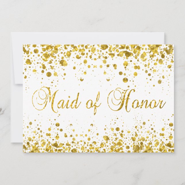 Glitter Confetti | Maid of Honour Invitation (Front)