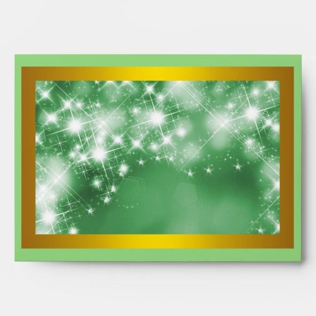 Glitter Confetti Sparkles White Envelopes (Front)
