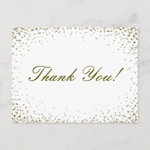 Glitter Confetti Thank You Postcard