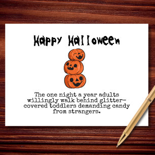 Glitter-Covered Toddlers and Free Candy Halloween Card
