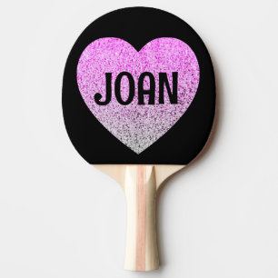 GLITTER CUSTOM PINK PONG PADDLE FOR WIFE HER