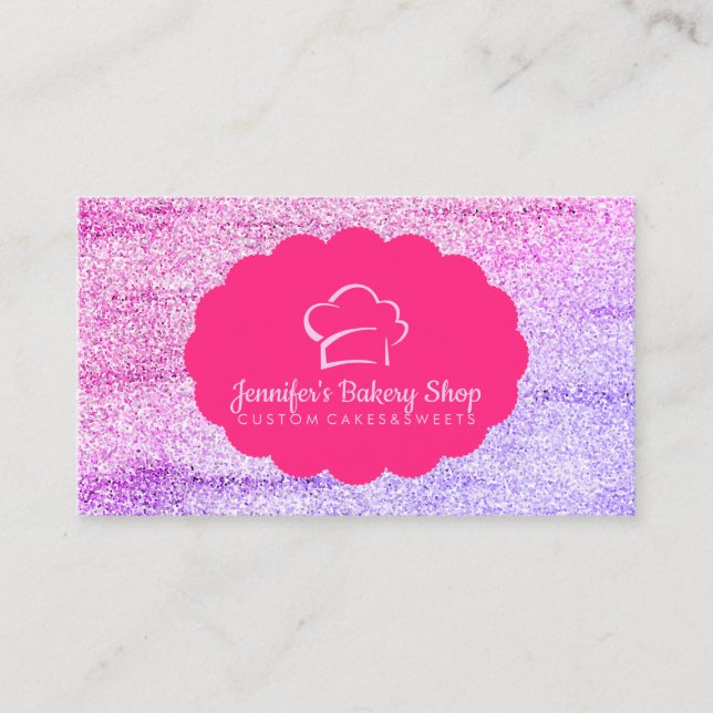 Glitter Dessert Table Stylist Business Card (Front)