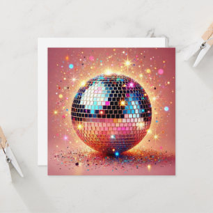 Glitter Disco ball Card. Card