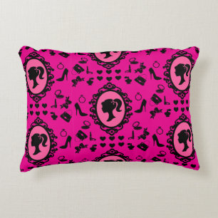 Glitter Doll Birthday Pink Glam Fashion Accent Pillow