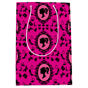 Glitter Doll Birthday Pink Glam Fashion  Medium Gift Bag