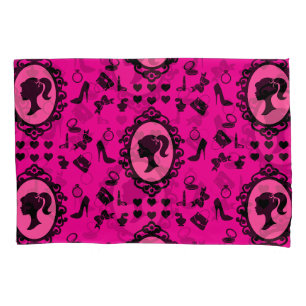 Glitter Doll Birthday Pink Glam Fashion Pillowcase