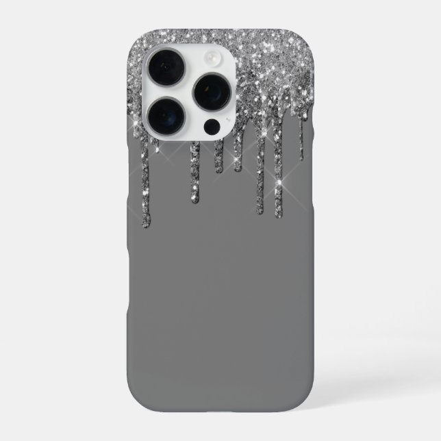 Glitter Drip iPhone 16 Pro Case (Back)