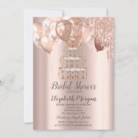 Glitter Drips Balloons Champagne Bridal Shower