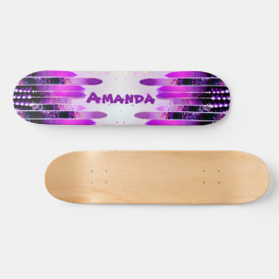 Glitter Drips Girly Name Personalized Skateboard