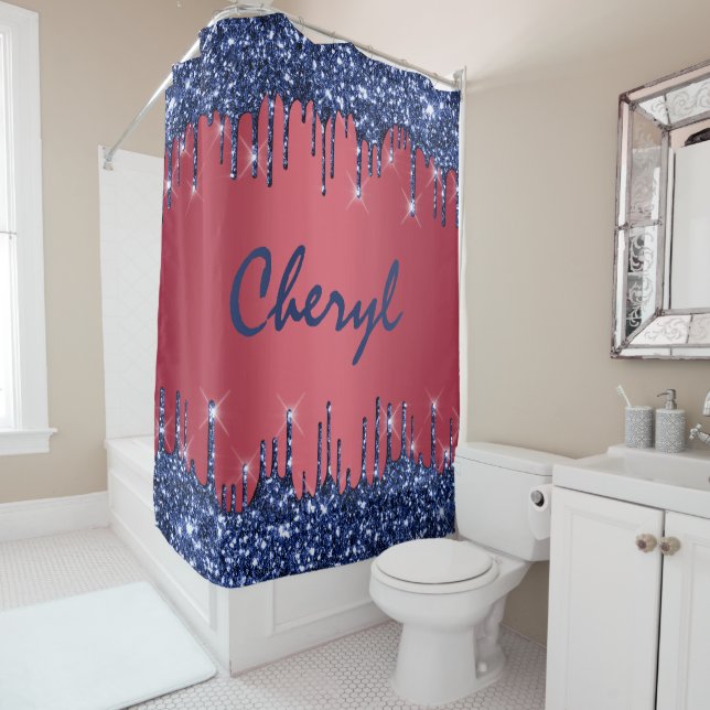 Glitter Drips Name Blue Navy Princess Red Teal (In Situ)