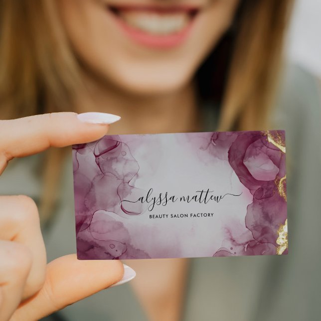 Glitter Elegant Modern Calligraphy Script Custom Business Card (Creator Uploaded)