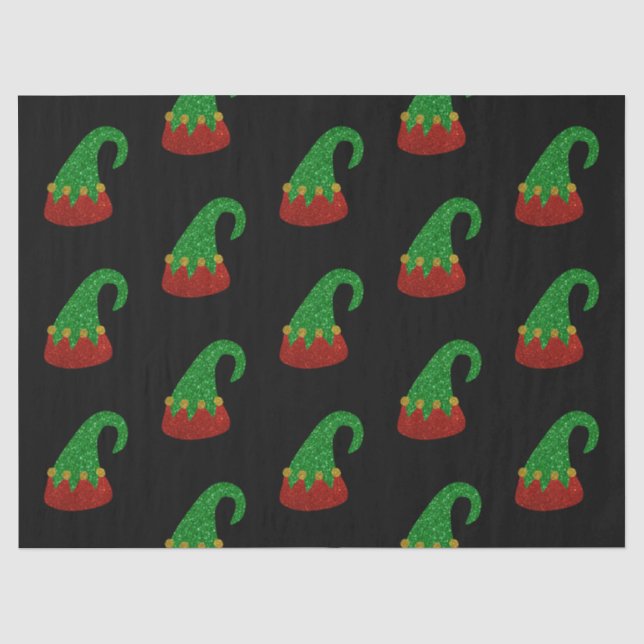 Glitter Elf Hat Tissue Paper (Front)