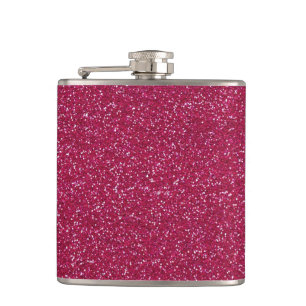 Glitter Faux Foil Confetti Hip Flask