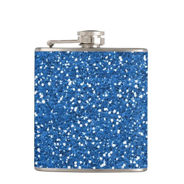 Glitter Faux Foil Confetti Hip Flask (Front)