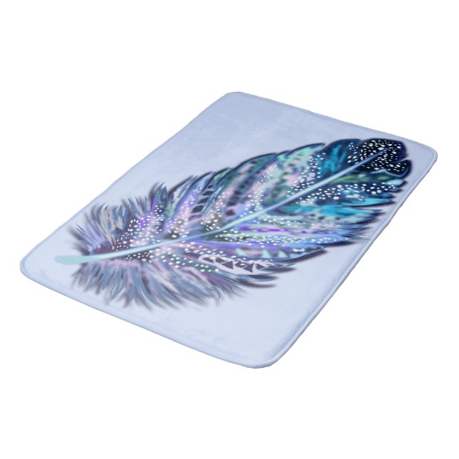 Glitter Feather Bath Mat (Angled)