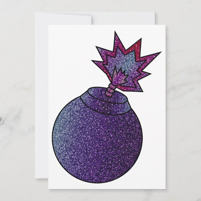Glitter Galaxy Bomb Holiday Card (Front)