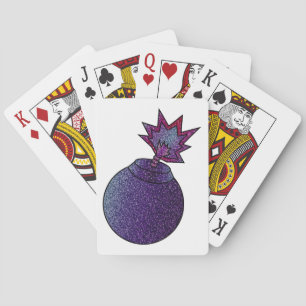 Glitter Galaxy Bomb Playing Cards