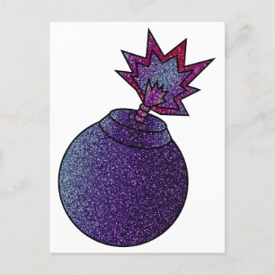 Glitter Galaxy Bomb Postcard