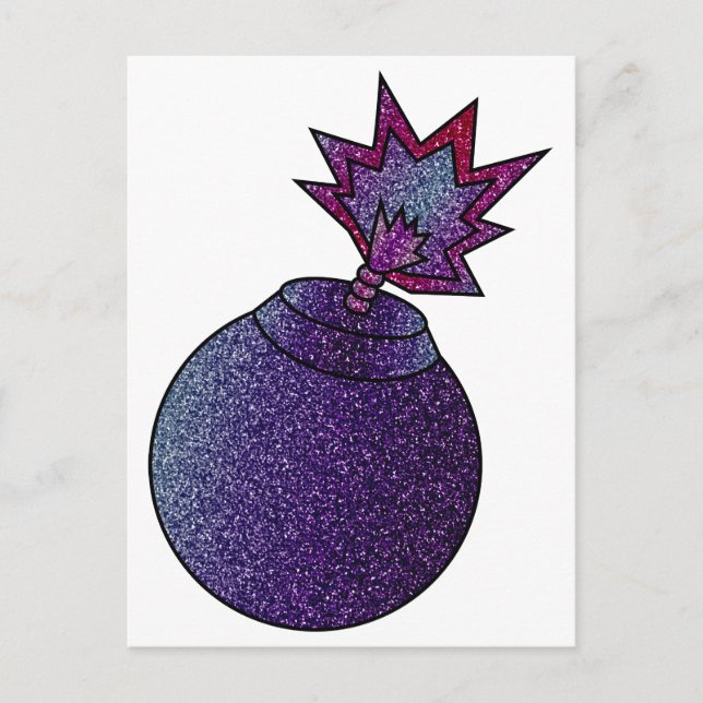Glitter Galaxy Bomb Postcard (Front)