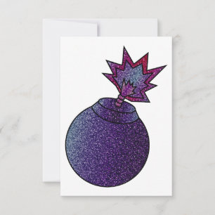 Glitter Galaxy Bomb Thank You Card