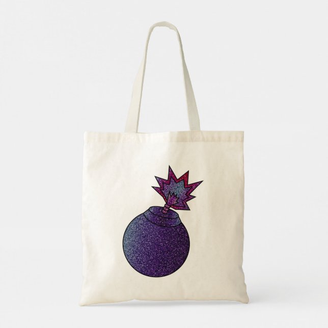 Glitter Galaxy Bomb Tote Bag (Back)