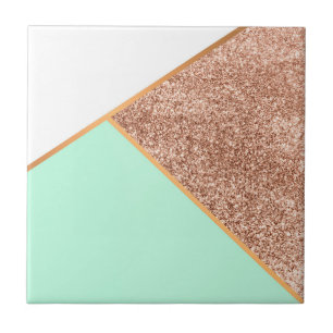 Glitter Geometric Abstract Mosaic Tile