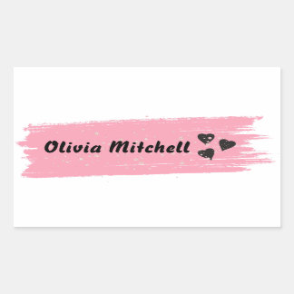 Glitter girly Waterproof Long Name Sticker