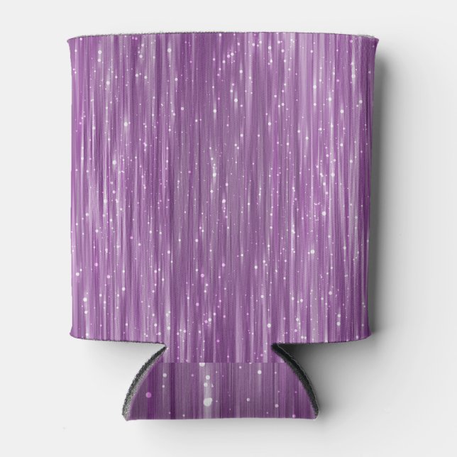 Glitter Glam: Bright Pink Sparkle Can Cooler (Front)