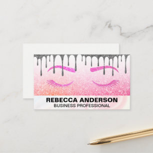 Glitter Glamour   Drip   Eyelashes  Appointment Card