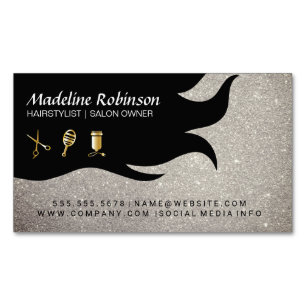 Glitter Glamour Stylist Kit Hair and Beauty Magnetic Business Card